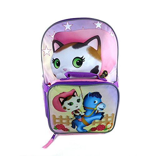 Sheriff Callie Pink And Violet 16 inch Kids Backpack & Detachable Lunch Box
