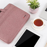 DOMISO 10.1 inch Laptop Sleeve Shoulder Bag Water-Resistant Messenger Bag Business Briefcase for 9.7"10.5"11"iPad Pro,iPad Air 3 10.5, iPad Pro 10.5, iPad 1/2/3/4/5/6,Lenovo Yoga Book, Pink