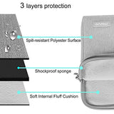 MOSISO Laptop Shoulder Messenger Bag Compatible with MacBook Pro/Air 13 inch, 13-13.3 inch Notebook Computer, Polyester Briefcase Sleeve with Back Zipper Pocket&Trolley Belt, Gray