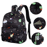 Kids Preschool Backpack for Boys Girls Kindergarten Toddler Bookbag Water Resistant (Black Space-S/24)