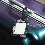 Lizimandu Pu Leather Luggage Tags Suitcase Labels Bag Travel Accessories - Set Of 2(Black