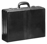 Luxurious Expandable Attache Case Black by Mancini Leather