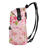 Colourlife Pink Flower Pattern Stylish Casual Shoulder Backpacks Laptop School Bags Travel