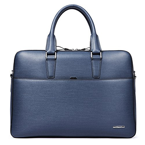 BOSTANTEN Leather Briefcase Shoulder Business Vintage Slim Messenger Bags for Men & Women