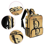 LORVIES Initials-Letter-D School Bag for Student Bookbag Women Travel Backpack Casual Daypack Travel Hiking Camping