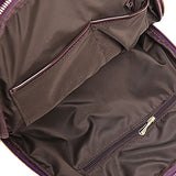ABage Women's Waterproof Nylon Backpack Chic Travel Daypack College School Backpack, Wine Red