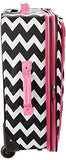 Rockland 4 Piece Luggage Set, Pink Chevron, One Size