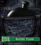 #chatelet - 5oz Round Hashtag Drinking Alcohol Flask, Matte Black