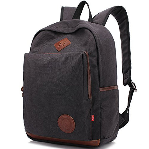 AUGUR Canvas Backpack,Casual Vintage Laptop Backpack, Lightweight School Daypack for Men Women