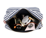 Baosha Xs-04 Canvas Travel Toiletry Bag Shaving Dopp Case Kit For Women And Ladies (Blue)