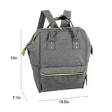 ABage Women's Casual Daypack Bookbag Purse Travel College School Backpack Handbag, Grey