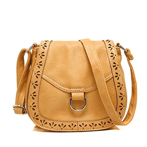 Bibitime Campus Preppy Shoulder Messenger Bag Hollow Clover Cross Body Bag Travel Bag For Holiday