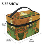 Makeup Bag Coffee Cat Travel Cosmetic Bags Organizer Train Case Toiletry Make Up Pouch