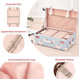 UNIWALKER Vintage Suitcase Set 20 inch Carry on Spinner Luggage with 12 inch Handbag for Women