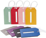 NapaWalli Faux Leather Luggage Tags (Multi-color 8 pcs set)