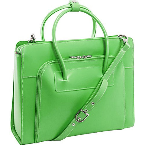 Mckleinusa Lake Forest 94331 Green Leather Women'S Case W/ Removable Sleeve