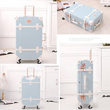 Unitravel Travel Luggage Spinner Wheels Vintage Cute Suitcase For Women Carry On