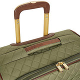 Anne Klein 25" Expandable Softside Spinner Luggage, Olive Quilted