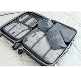 Adwaita 6 Set Packing Cubes, Travel Luggage Packing Organizers (Grey)