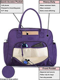 Lily & Drew Carry On Weekender Overnight Travel Shoulder Bag for 15.6 Inch Laptop Computers for Women (Purple)