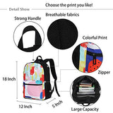 FeHuew Girls Rose Unicorn Backpacks Bookbag Shoulder Bag Laptop Bag for 1-5th Grade