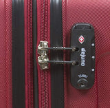Dejuno Kingsley Abs 3-Piece Hardside Spinner Luggage Set-Burgundy