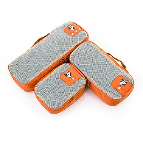 Heys Pack ID 3 pc Slim Packing Cube Set Orange