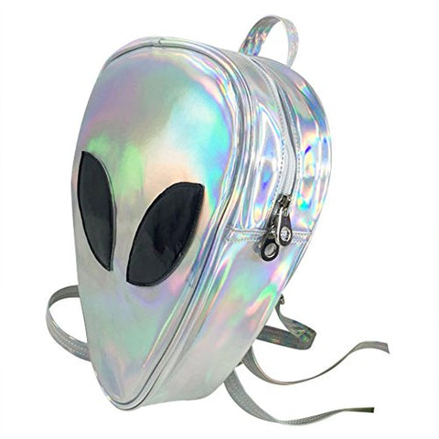 Aibearty Alien Backpack Holographic Triangle Rucksack Casual Bag