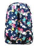 Loungefly Hello Sanrio Twin Stars Regular Canvas Backpack and Pouch Set (Blue)