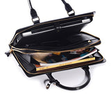 Genuine Leather Briefcase Zlyc Men Messenger Bag Simple Business Bag Laptop Attache Case Handbag