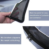 LUCKIPLUS 3-Pcs Packing Cubes Travel Compression Luggage Packing Organizer Set Multi-Functional