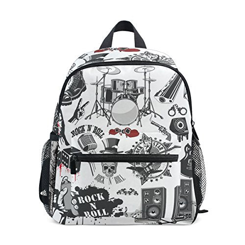LORVIES Symbols Rock And Roll Mini Kids Backpack Pre-School Kindergarten Toddler Bag