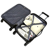 Travelers Club Luggage 3-Piece Expandable Hardsided 2-in-1, Black Luggage Set One Size