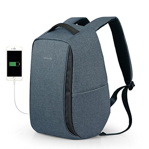 Hanke Anti-Theft Business Laptop Smart Backpack Light Reflective Student Bag With Usb Charger