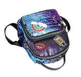 Aibearty Leather Backpack Small Sequin Daypacks Casual Bag