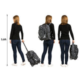 18 Inches Multi-Compartment Waterproof Wheeled Rolling Backpack For Girls Boys School Students