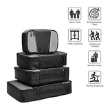 Travel Packing Cubes - 4 Set Lightweight Travel Luggage Packing Organizers -Small, Medium, Large and Extra Large