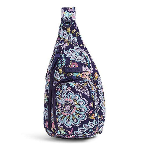 Vera Bradley Women's Signature Cotton Mini Sling Backpack, French Paisley, One Size