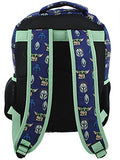 Star Wars Mandalorian Baby Yoda Boy's Girl's Adult 16 Inch School Backpack (One Size, Blue/Green)