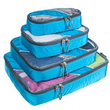 G4Free Packing Cubes 4pcs Value Set for Travel,Helpful Packing Bags(Blue)