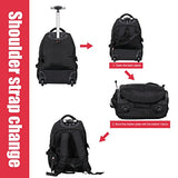 19” Rolling Carry-On Luggage Travel Duffel Bag For Men，Tsa Checkpoint Friendly Wheeled Backpack,