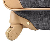 Nicole Miller Paige Collection 20" Expandable Carry On Luggage Spinner (Silver)