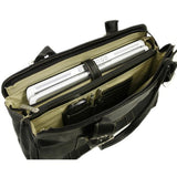 Piel Leather Ladies Buckle Laptop Tote, Chocolate, One Size