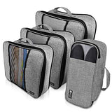 Compression Packing Cubes Travel Luggage-Organizer Set Packs More in Less Space
