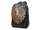 Berchirly 3D Lion Head Casual Daily Use Backpack Shoulder Hiking Travel Bag