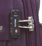 Dejuno Cirrus Lightweight Nylon 3-Piece Spinner Luggage Set-Purple