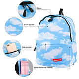 Violet Mist Lightweight Canvas Backpack Casual Daypacks Bag Waterproof Laptop
