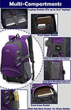 ProEtrade Backpack Daypack for School College Laptop Travel, Computer Bookbag Bag with USB Charging Port Anti Theft Laptop Compartment Fits 15.6 Inch Notebook, Gifts for Men & Women (Purple)