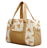 Vietsbay Women Pizza Slice Pattern Canvas Travel Duffle Bags Was_19
