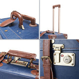 Co-Z Premium Vintage Luggage Sets 24" Trolley Suitcase And 12" Hand Bag Set With Tsa Locks (Pink